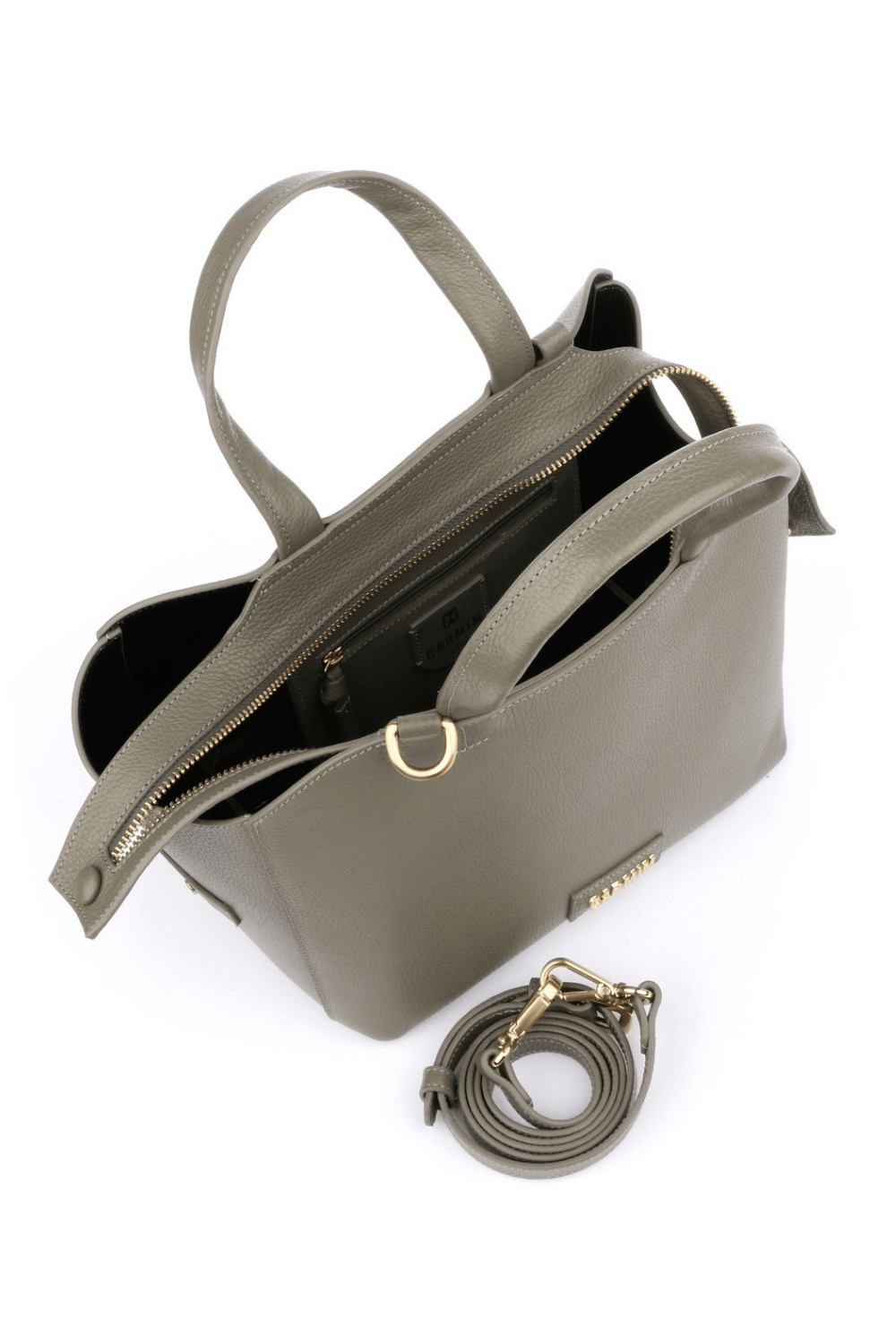 Tote bag em couro floater, com shape estruturado, alcas de mao e alca longa opcional. Versatil e elegante, oferece otimo espaco interno para a rotina. R- 750,00 -1-